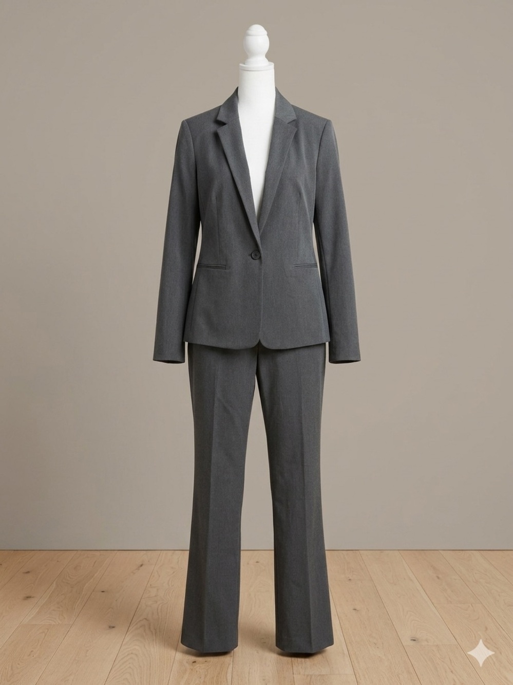 Express Charcoal Gray 2-Piece Pant Suit | Size 10 | Blazer NWT + Pants NWOT